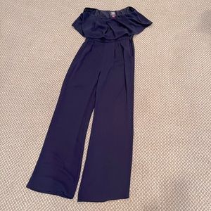 Vince Caputo off shoulder wide leg jumpsuit